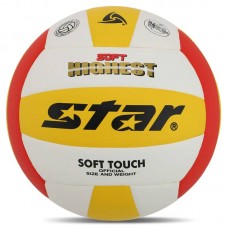М"яч волейбольний Star Soft Highest №5, жовто-червоний-білий, код: VB425-34S-S52