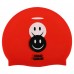 Шапочка для плавання силіконова юніорська MadWave Junior Emoji червоний, код: M057308