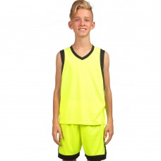 Форма баскетбольна дитяча PlayGame Lingo 2XS (ріст 140), лимонний-чорний, код: LD-8017T_2XSYBK-S52