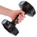 Гантель для фітнесу з TPU покриттям Zelart Jelly Urethane Coated Dumbbells 1х9кг, чорний, код: TA-2946-20LB-S52