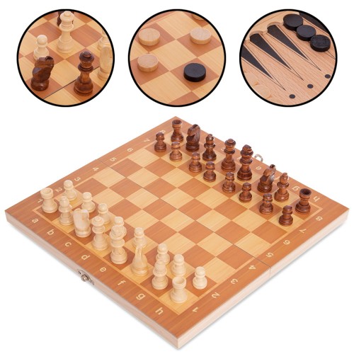Шахи, шашки, нарди 3 в 1 ChessTour, код: W7722