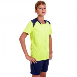 Форма футбольна дитяча PlayGame Lingo XS, ріст 145-155, лимонний-синій, код: LD-M8627B_XSLGBL
