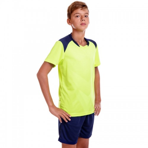 Форма футбольна дитяча PlayGame Lingo XS, ріст 145-155, лимонний-синій, код: LD-M8627B_XSLGBL