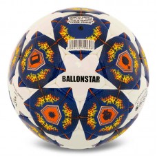 М"яч футбольний Ballonstar Premier №5 PU, білий-синій, код: FB-5157_BL