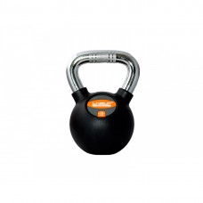 Гиря LiveUp Rubber Kettel Dumbell 16 кг, чорний, код: 6951376138757