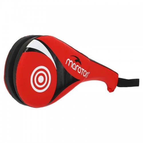 Ракетка для тхеквондо подвійна Maraton червоний-чорний, код: MRT023_RBK Ракетка для тхеквондо подвійна Maraton червоний-чорний, код: MRT023_RBK