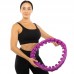 Обруч для схуднення регульований масажний з обтяжувачем FitGo Smart Hoop фіолетовий, код: FI-0753_V