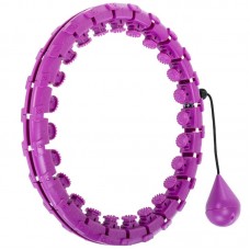 Обруч для схуднення регульований масажний з обтяжувачем FitGo Smart Hoop фіолетовий, код: FI-0753_V