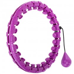 Обруч для схуднення регульований масажний з обтяжувачем FitGo Smart Hoop фіолетовий, код: FI-0753_V