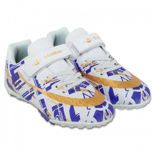 Сороконіжки футбольні дитячі S-LieNiao розмір 36, білий-синій, код: H357-1-32-38-3_36