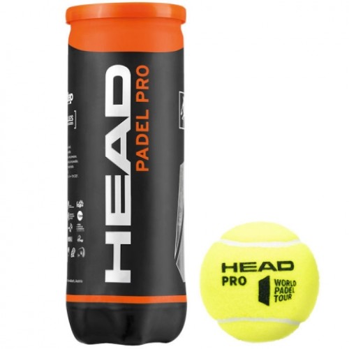 М"ячі для падел тенісу Head Padel Pro 3B, код: 072489756136 М"ячі для падел тенісу Head Padel Pro 3B, код: 072489756136