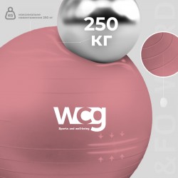 М"яч для фітнесу (фітбол) WCG 55 Anti-Burst 250кг + насос, рожевий, код: W-000-55-PP-IF М"яч для фітнесу (фітбол) WCG 55 Anti-Burst 250кг + насос, рожевий, код: W-000-55-PP-IF