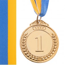 Медаль спортивна зі стрічкою PlayGame Start золота, код: C-4333_G