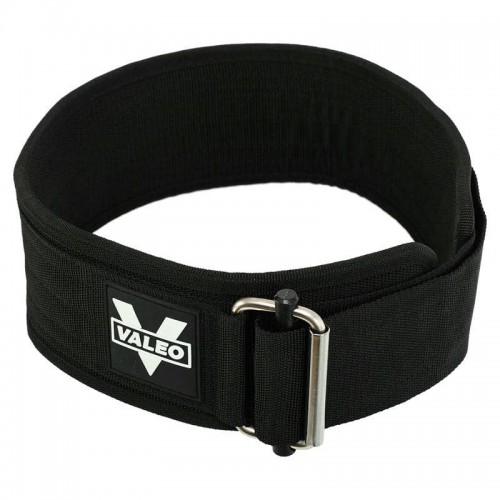 Пояс атлетичний текстильний Valeo спинка 10,5см, розмір M, чорний, код: TA-1148_MBK