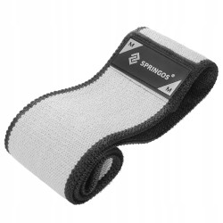 Резинка для фітнесу та спорту із тканини Springos Hip Band Size M, сірий, код: FA0114