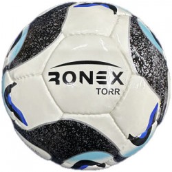 М"яч футзальний Ronex Torr №4, білий-чорний-жовтий, код: RX-TR2455-WS