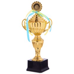 Кубок спортивний з ручками і кришкою PlayGame Furore висота 36см, золото, код: C-F7895A-S52