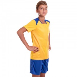 Форма футбольна дитяча PlayGame Lingo 3XS, рост 125-135, жовтий-синій, код: LD-M8627B_3XSYN