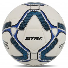 М"яч футбольний Star Softek Spotlight №5 PU, білий-червоний, код: SB4085C-S52