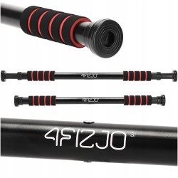 Турнік розсувний 4Fizjo Basic 61.5-100 см, чорний-червоний, код: P-5905973402712