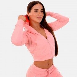 Толстовка жіноча GymBeam Clothing Zip-up TRN Pink S, рожевий, код: 220332-GB