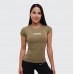 Футболка жіноча спортивна GymBeam Clothing FIT Olive XXL, оливковий, код: 219426-GB