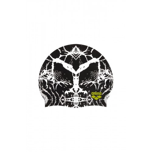 Шапка для плавання Arena Print 2 чорний-білий, код: 3468337513964 Шапка для плавання Arena Print 2 чорний-білий, код: 3468337513964
