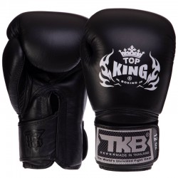 Рукавички боксерські Top King Super шкіряні 18 унцій, чорний, код: TKBGSV_18BK-S52