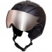 Шлем горнолыжный с визором и механизмом регулировки Moon M-L/55-61 см, салатовый-серый, код: MS-6296_LGGR-S52