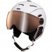 Шлем горнолыжный с визором и механизмом регулировки Moon M-L/55-61 см, салатовый-серый, код: MS-6296_LGGR-S52