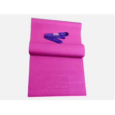 Комплект килимок і ремінь для йоги LiveUp Yoga MAT + Belt, 1730x610x4 мм, рожевий, код: 2000033633013