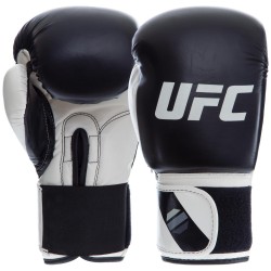 Рукавички боксерські на липучці UFC Pro Compact Reg (SM), білий-чорний, код: UHK-75004-S52