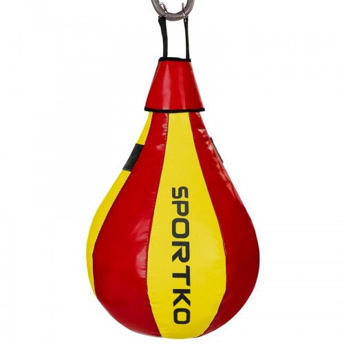 Груша боксерська підвісна Sportko 600x350 мм червоний-жовтий, код: GP-3_RY-S52