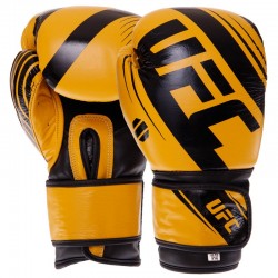 Рукавички боксерські Rush UCF 10 унцій, жовтий-чорний, код: BO-0574_10YBK