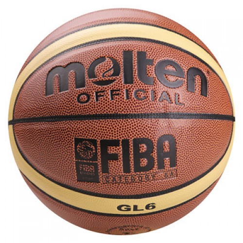 М”яч баскетбольний Molten №6 PU, GL-6 (полоса), помаранчевий, код: 1MT004-PU6-WS
