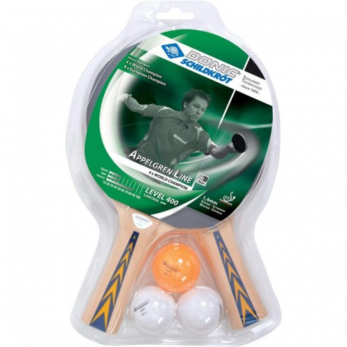 Набір для пінг-понгу Donic Appelgren 400 2-Player set (2ракетки+3м"яча), код: 4000885863802 Набір для пінг-понгу Donic Appelgren 400 2-Player set (2ракетки+3м"яча), код: 4000885863802