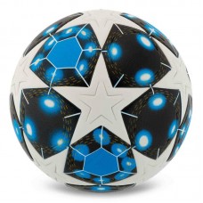 М"яч футбольний Stars PU №5, білий-синій, код: FB-7590_BL
