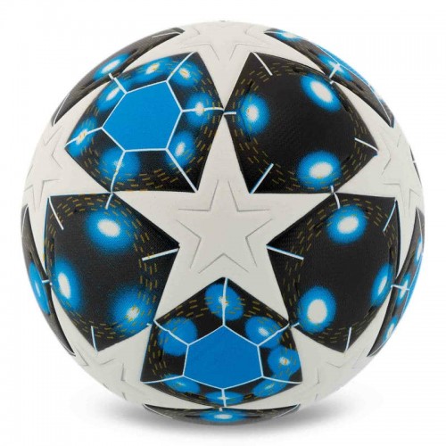 М"яч футбольний Stars PU №5, білий-синій, код: FB-7590_BL