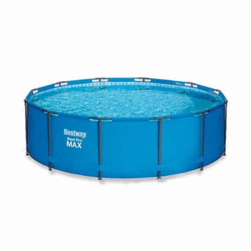Круглий каркасний басейн Bestway (366x133 см) Steel Pro Frame Pool, код: BW15428-IB