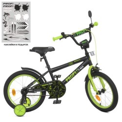 Велосипед дитячий Profi Kids Dino d=16, салатово-чорний, код: Y1671-1-MP