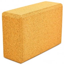 Блок для йоги корковий FitGo 240x165x90 мм, світло-коричневий, код: FI-0831-S52