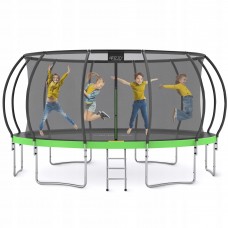 Батут із внутрішньою сіткою 4Fizjo Pro 16FT 496 см Black/Green, код: P-5907739319241 Батут із внутрішньою сіткою 4Fizjo Pro 16FT 496 см Black/Green, код: P-5907739319241