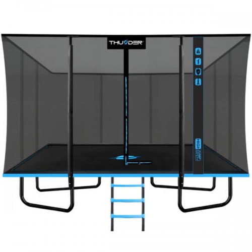 Садовий батут Thunder Outside Phenom 8FT*12FT (244×366 см) чорний-блакитний, код: Outside PHENOM 8FTX12FT-IN