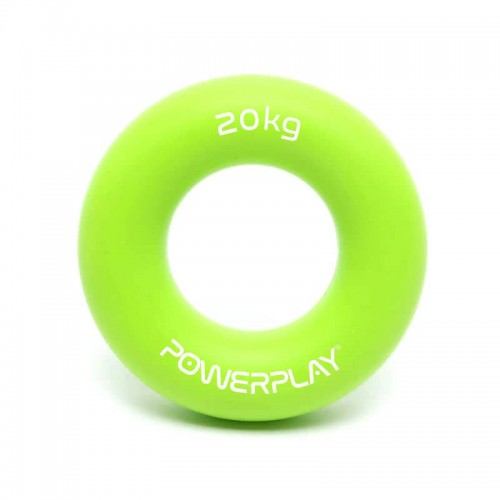 Еспандер кистьовий силіконовий PowerPlay Hand Grip Ring Medium 20 кг, зелений, код: PP_4324_20kg