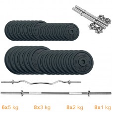 Набір штанга + гантелі металеві Newt Gym Set-HW Home 94 кг, код: NE-M-HW-SET-89