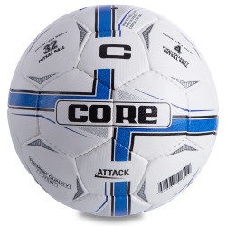 М"яч для футзалу Core Attack Grain №4, білий-синій, код: CRF-042-S52