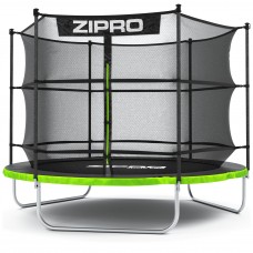 Батут Zipro Jump Pro 8FT (2520 мм) з внутрішньою сіткою, салатовий-чорний, код: 5902659840660-IN