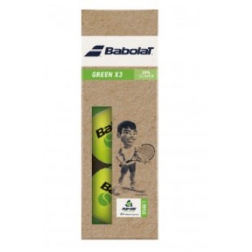 М"ячі для тенісу Babolat Green paper pack 3 ball, код: 3324922163146 М"ячі для тенісу Babolat Green paper pack 3 ball, код: 3324922163146