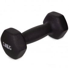 Гантель аеробна неопренова Fitnessport 1х2 кг, чорний, код: 10179-AX