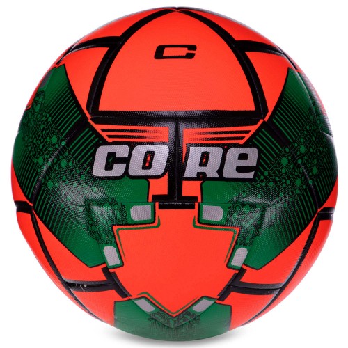 М"яч футбольний Habryd Shiny Core Fighter №5 PU помаранчевий-чорний-зелений, код: FB-3136_OR-S52